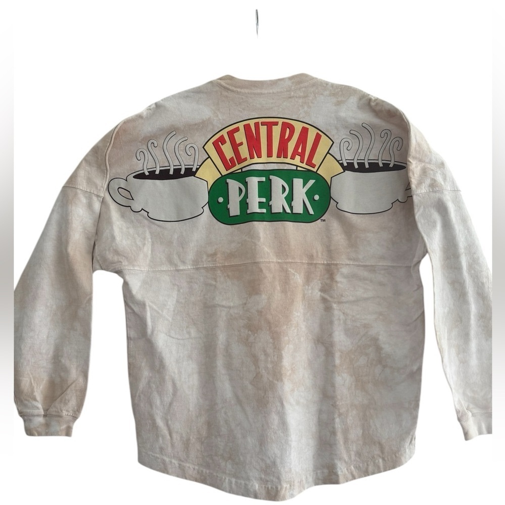 Spirit Jersey Friend’s Unisex Central Perk Tea Stain Long Sleeve - Cream Sz L - Picture 5 of 9